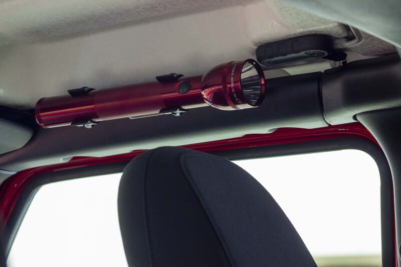 Jeep Wrangler Unlimited Flashlight Mount - Front - Fishbone Offroad - Roll Bar - Black - `18-`27